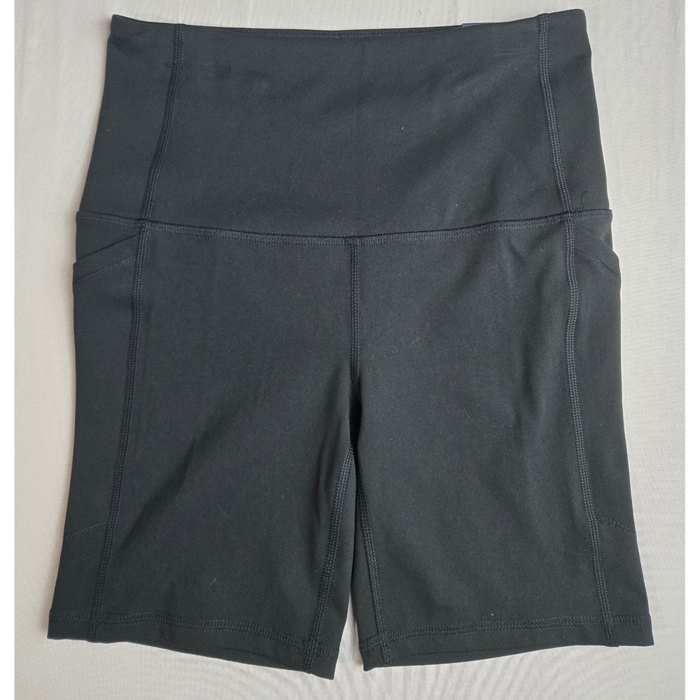 DSG Momentum Ultra High-Rise Bike Shorts Womens S Black 7" Inseam Pockets